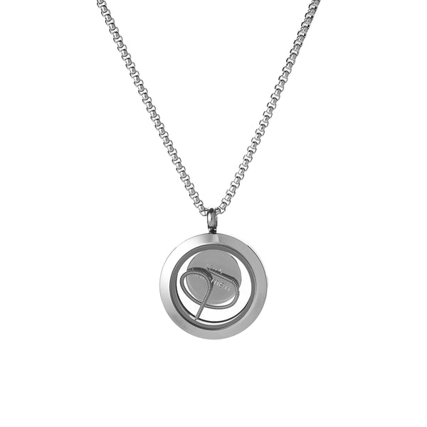 Rock Toggle Necklace 24 Inches White Gold